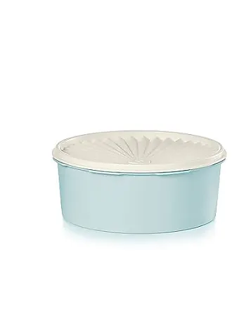 Tupperware tupperware heritage collection 17.25 cup bowl with starburst lid  - light blue vintage color, dishwasher safe & bpa free - (4.