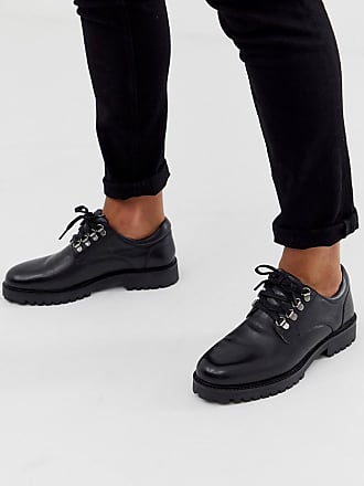 walk london wolf lace up boots in black