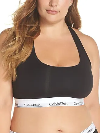 Calvin Klein Womens Pure Ribbed Unlined Bralette X-Small Cedar