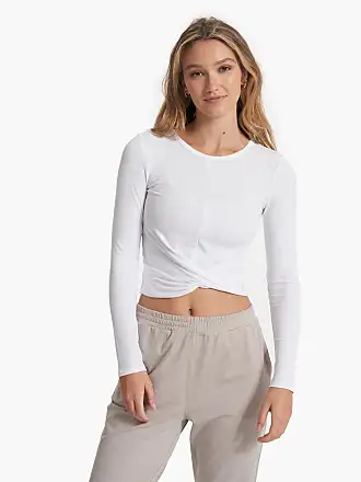 Helmut Lang Womens Optic White Cropped Stretch-woven Top M/l