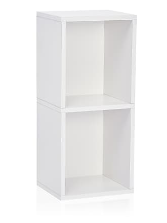 Way Basics Eco 2 Shelf Narrow Bookcase, Black