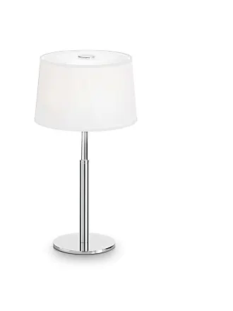 Ideal Lux lampada da tavolo Eternity cromo e paralume in organza