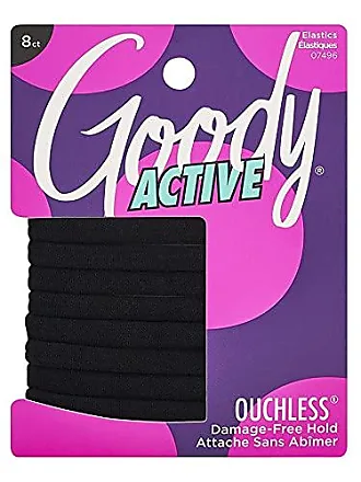 GOODY Ouchless XL & Extra Thick Elastics, Black, 10.0 Count