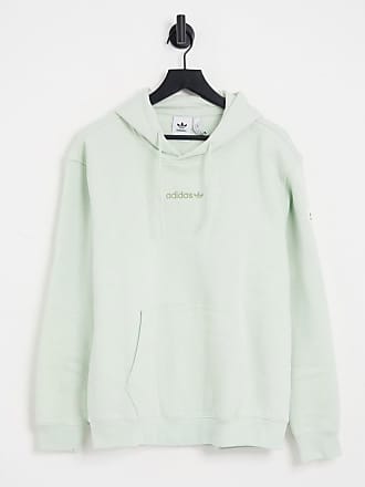 adidas Originals Trefoil Linear hoodie in linen green with arm patch