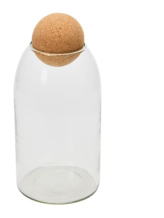 Bloomingville Glass Jar with Cork Ball Lid, 11.5 in.