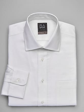 Jos. A. Bank Mens Travel Tech Collection Slim Fit Spread Collar Dress Shirt - Big & Tall, White, 15 1/2x36