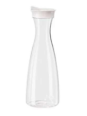  OGGI Clear Carafe w/Flip Open Lid - Ideal Juice Bottle, Clear  Pitcher with Lid, Tea Pitcher, Water Carafe, 1.6 Lt(54Oz), Black Lid : Home  & Kitchen