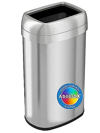 itouchless Oval Stainless Steel 1.6 Gallon Countertop Compost Bin