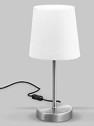 Lampe à poser rétro lampe de lecture métal noir mat douille E27 câble avec  interrupteur lampe de chevet vintage Ø10cm