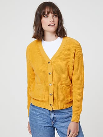 Pinko Wool Jacquard-logo Pattern Cardigan in Yellow Womens Clothing Jumpers and knitwear Cardigans 