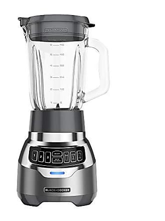 BLACK+DECKER Power Crush Multi-Function Blender with 6-Cup Glass Jar,  Black, Silver, BL1220SG