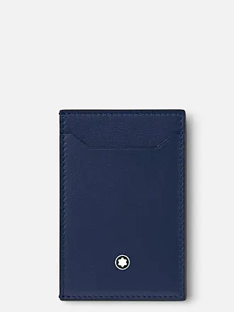 Lincoln Navy & Cobalt-Blue Leather RFID-Blocking Wallet & Card Holder