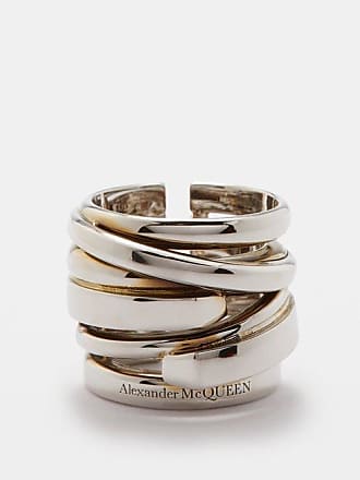 Alexander McQueen Fine Accumulation Ring in Gray for Men