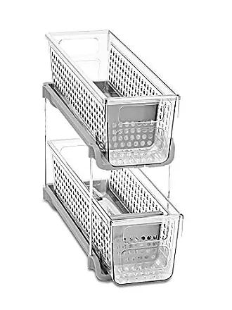 IRIS USA 12Pack Small Shelf Storage Basket Organizer for Pantries, Black