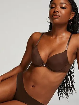 AMBRA Dessous BHs DARK/DEEP NUDE Push-up BH Schwarz/ braun 0958