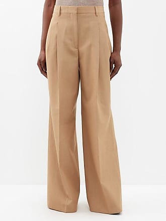 BURBERRY Pleated woolblend jersey straightleg pants  Sale up to 70 off   THE OUTNET