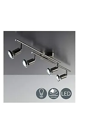 B.K.Licht plafonnier SDB LED 2 spots orientables, IP44, luminaire plafond  salle d'eau, 2 ampoules LED 5W GU10 incl., 400Lm par ampoule, blanc chaud  3000K : : Luminaires et Éclairage
