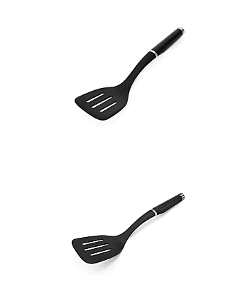  KitchenAid KO004OHOBA Gourmet Nylon Slotted Spoon, One Size,  BlackandKitchenAid Classic Basting Spoon, One Size, Black 2: Home & Kitchen