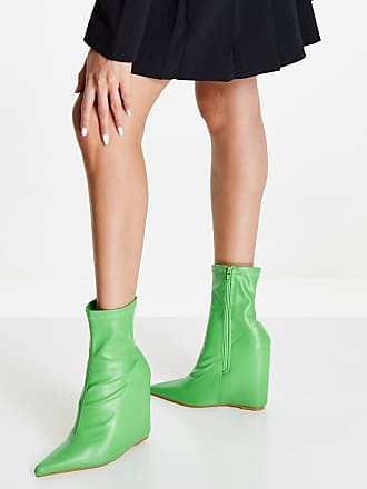 womens lime green boots