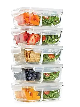 Fit & Fresh Divided Lunch Pack Carrier, Reusable Food Container