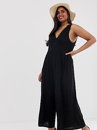 asos curve black jumpsuit