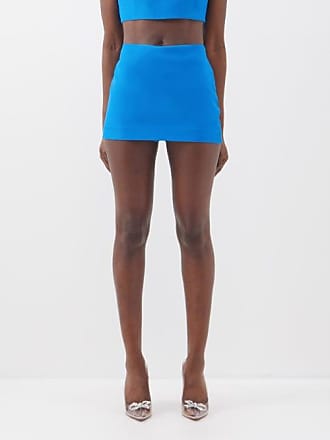 Graphic Accent Silver Calfskin Mini Skirt - Women - Ready-to-Wear