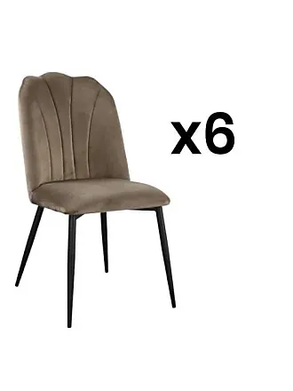 Lot de 6 chaises empilables en polypropylène - Noir - CARETANE