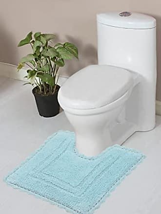 USTIDE 100% Cotton Bathroom Rug Set - (Contour Toilet Rug and Bath