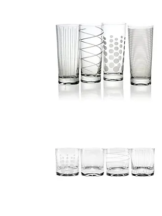 Mikasa 'Cheers' Beer Glasses/Craft Beer Glass Set with Decorative Etching, Crystal Glass, Silver Effect, 460 mL, Set of 4