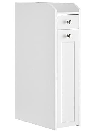 VASAGLE White Bathroom Storage Cabinet with Drawers