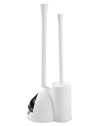 OXO Good Grips Compact Toilet Brush & Canister, White, 6 x 4-3/4 x 17-1/4 H