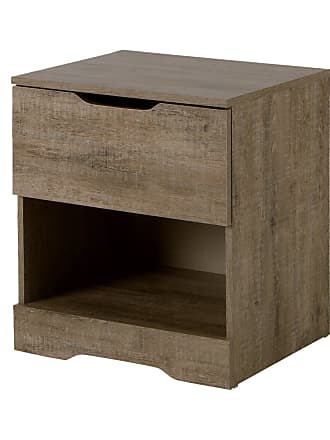 South Shore Furniture Holland 1-Drawer Nightstand Weathered Oak, Contemporary