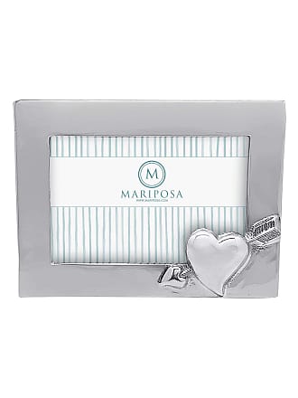 MARIPOSA Basketweave Silver 4x4 inch Picture Frame 