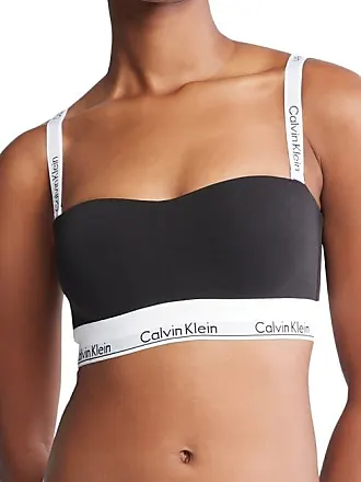 Calvin Klein Womens Pure Ribbed Unlined Bralette X-Small Cedar 
