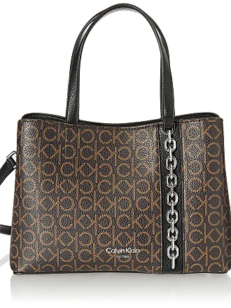  Calvin Klein Lucy Triple Compartment Tote, Almond/Taupe/Floral  : Clothing, Shoes & Jewelry
