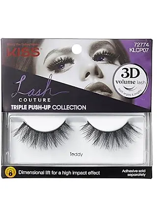 KISS Lash Couture False Eyelashes, Little Black Dress', 12 mm, Includes 4  Pairs Of Lashes, Contact Lens Friendly, Easy to Apply, Reusable Strip Lashes