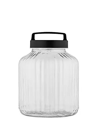 Amici Home Italian Igloo Quadra Medium Glass Pitcher, White Plastic Lid,  Dishwasher Safe , 17-Ounce