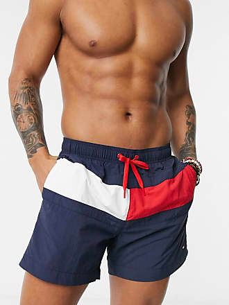 tommy hilfiger solid flag swim shorts