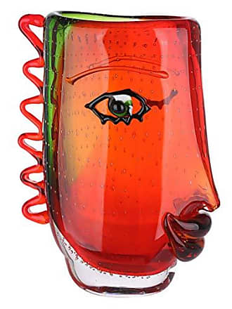 GILDE GLAS art Vase handgefertigt aus Glas H 31,5 cm Geschenke für Frauen 