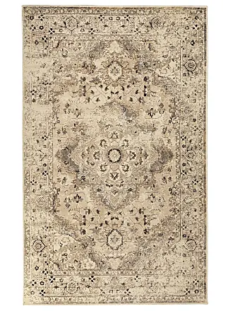 Superior Nysa Vintage Floral Rustic Indoor Area Rug, Cream, 5' x 8