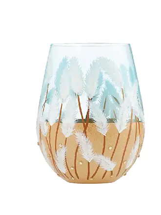 Lolita Jungle Beauty Handpainted Stemless Wine Glass, 20 oz.