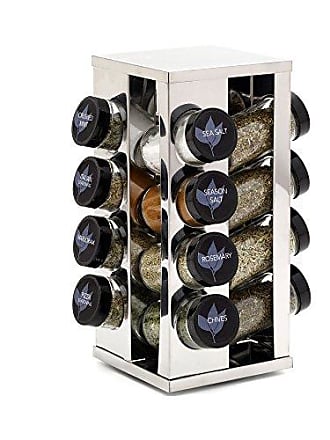 Kamenstein 20 Jar Vintage Revolving Countertop Spice Rack Organizer with  Spices Included