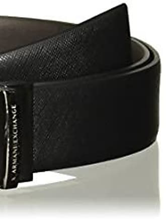 Herren Accessoires Gürtel Armani Exchange Leder Gürtel mit Logo-Prägung in Schwarz für Herren 