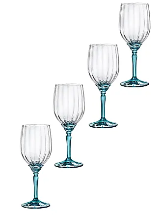 Bormioli Rocco Florian 8.10 oz. Champagne / Martini Cocktail Glasses, Lucent Blue (Set of 4)