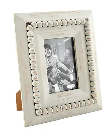 Mud Pie Happy Everything Small Scalloped Marble 4x7 Picture Frame