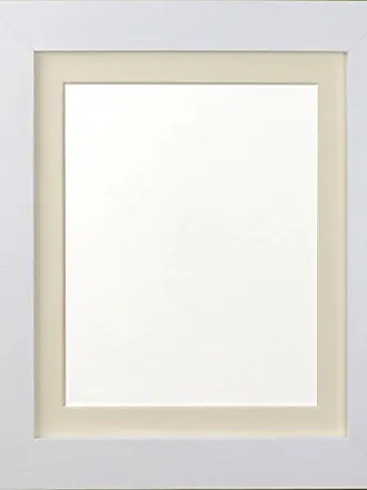  FRAMES BY POST, 50 x 40cm for Pic Size 40 x 30cm (Plastic  Glass), 25mm White Frame with White Mount