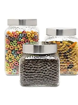 Glass Jars with Black lids, Glass Food Storage Containers with Stackable  Lids, Glass Food Jars and Canisters Sets, Glass Pantry Jars with Airtight  Lids, Glass Storage Jars 6 Pack of 26oz 