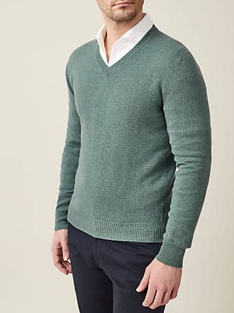 for Men Dion Lee Cotton Marled Boucle V-neck Sweater in Grey Grey Mens Clothing Sweaters and knitwear V-neck jumpers 