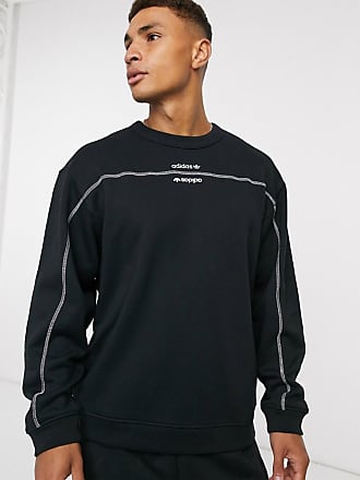adidas originals outline central logo sweatshirt in black