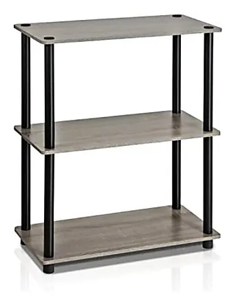 Furinno Tst No-tools 3-Tier Wide Shoe Storage Rack, Dark Brown/Black 